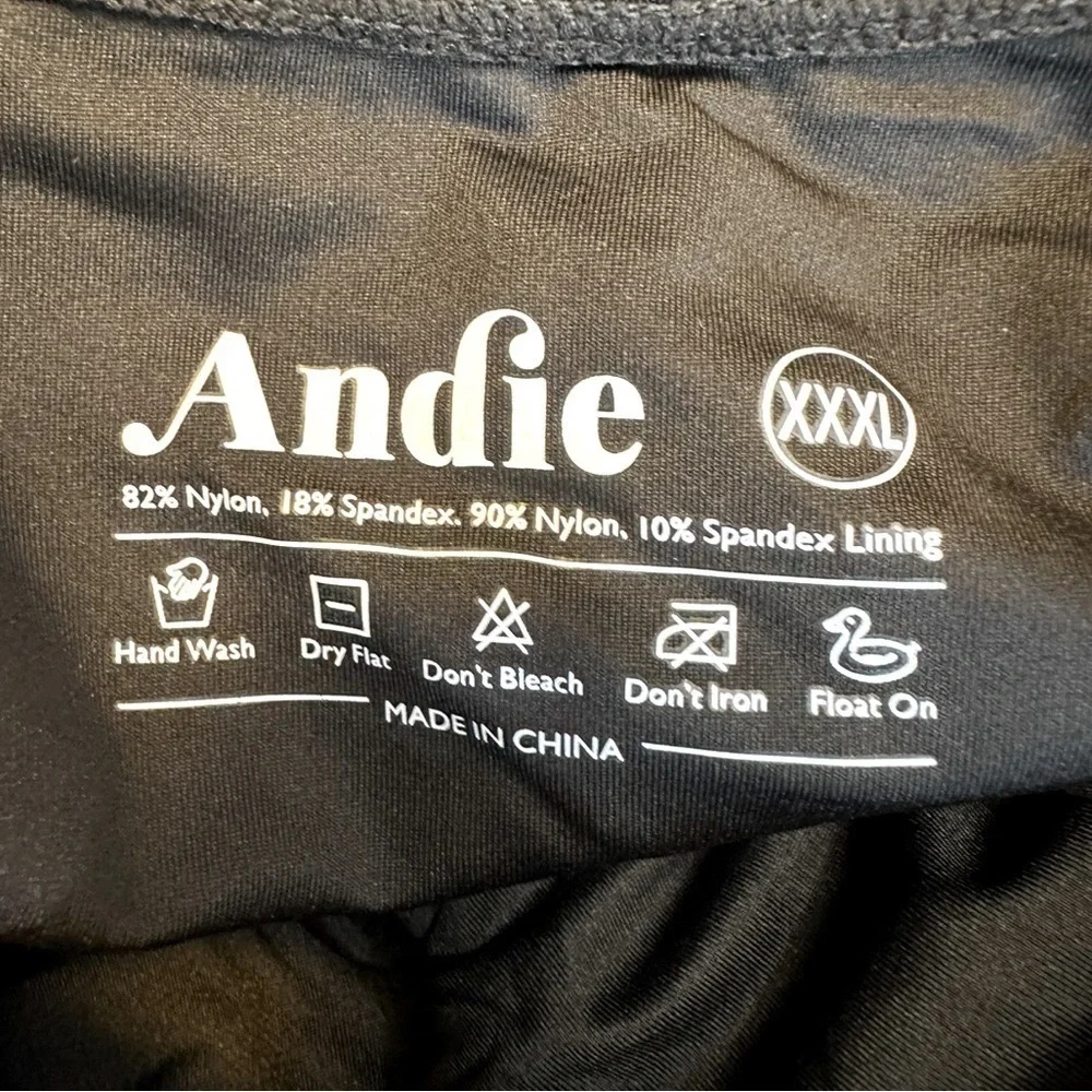NWT Andie Swim The Amalfie One Piece Swimsuit in Black Size XXXL